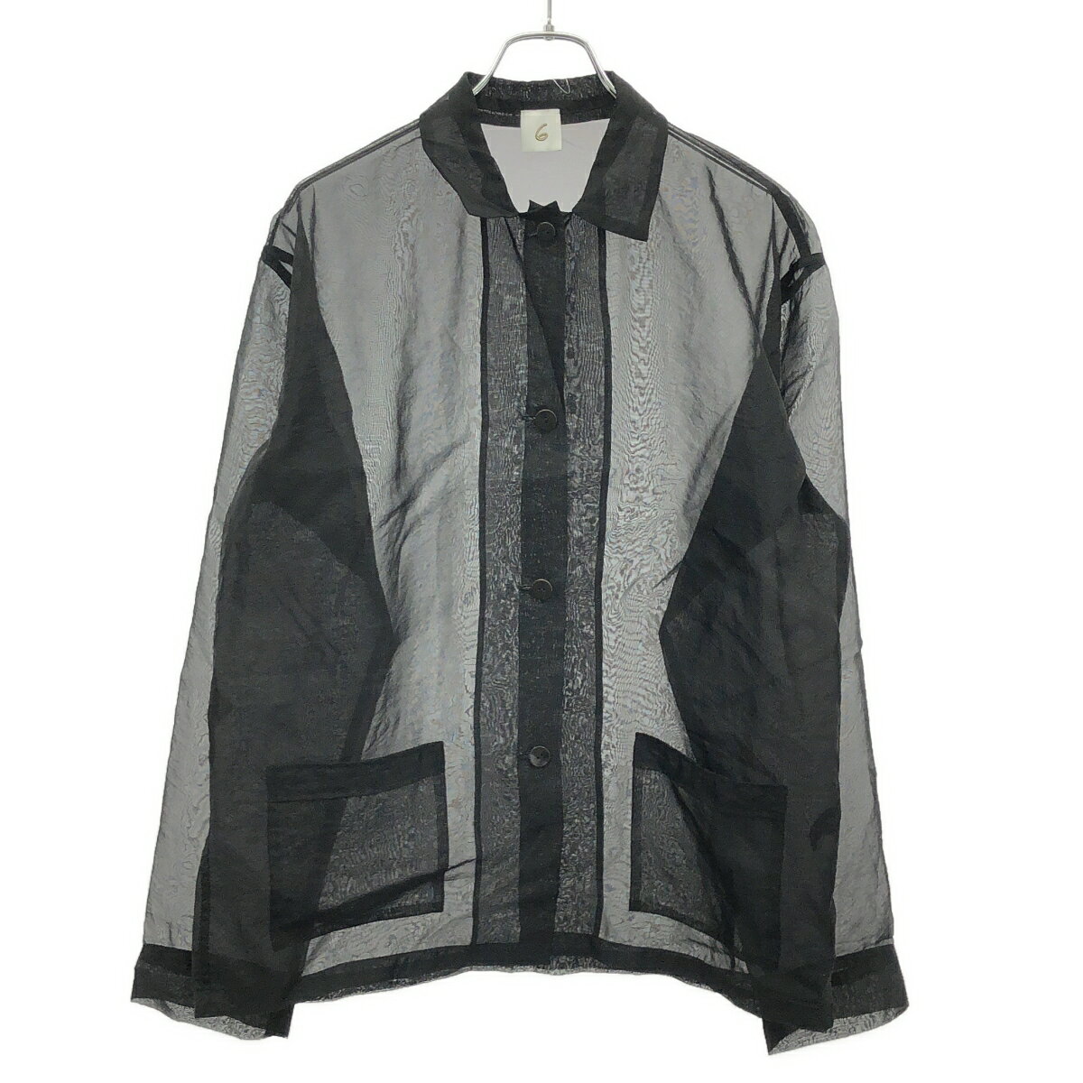 Rakuten - 6(ROKU) BEAUTY&YOUTH UNITED ARROWS ロク ビューティーアンドユース ユナイテッドアローズ OSAKA限定 ROKU ORGANDY SHIRTオーガンジーシャツ 8611-299-0325 ブラック 38 【中古】 ITN8V3BHPKPC