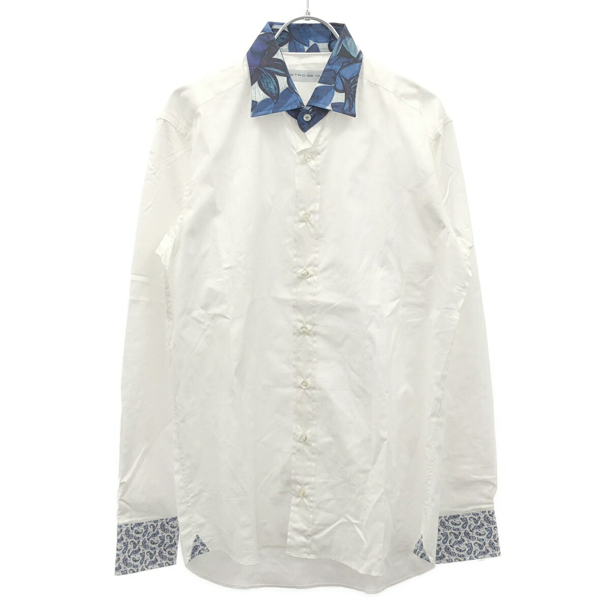 Rakuten - ETRO エトロ 16SS コットンペイズリーシャツ 161-12911-6227 ホワイト ブルー 38 【中古】 ITQXLPM4CGWS