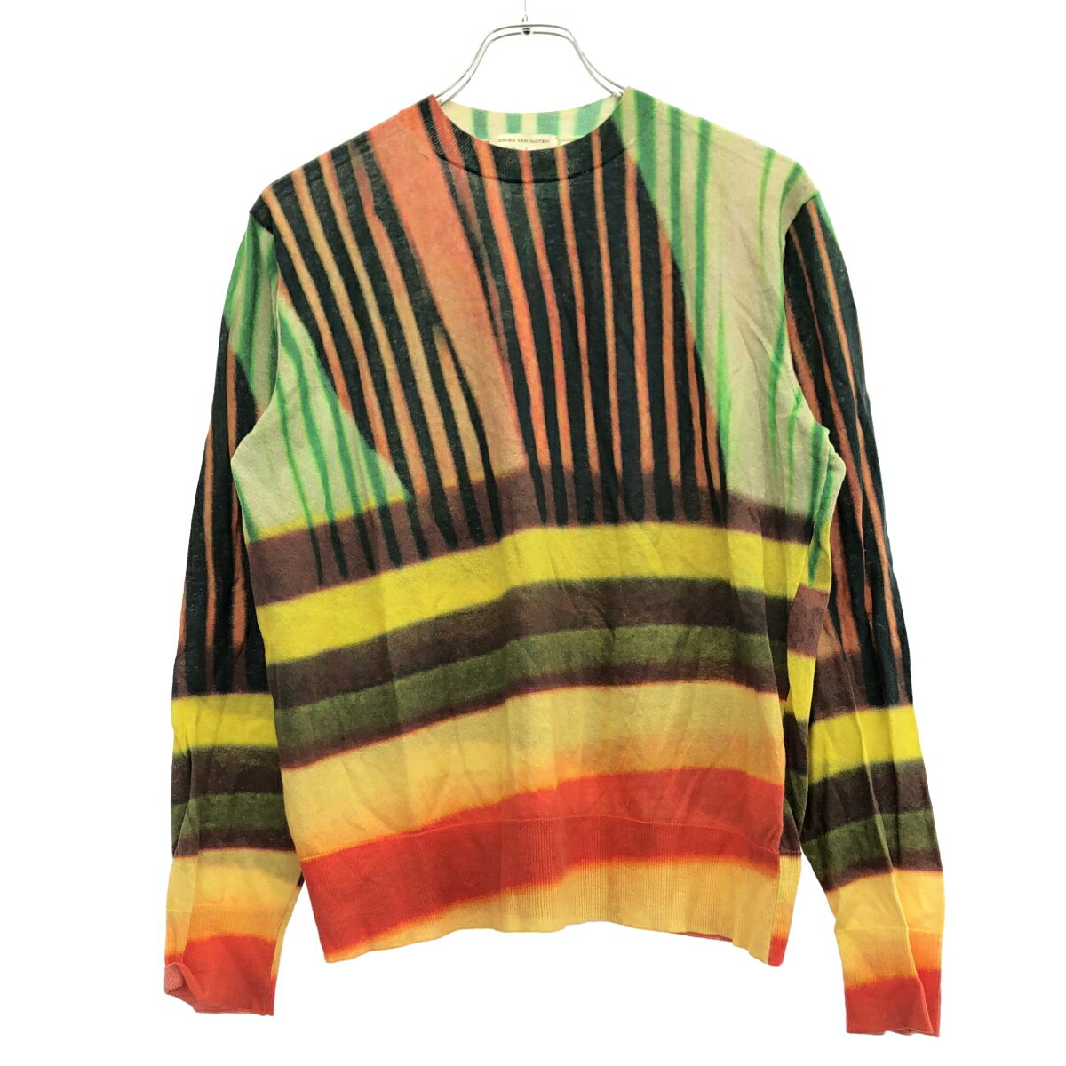 DRIES VAN NOTEN ドリスヴァンノッテン 21SS Len Lye グラフィックニットセーター ミックスカラー S 【中古】 ITSDZUQYI0EG