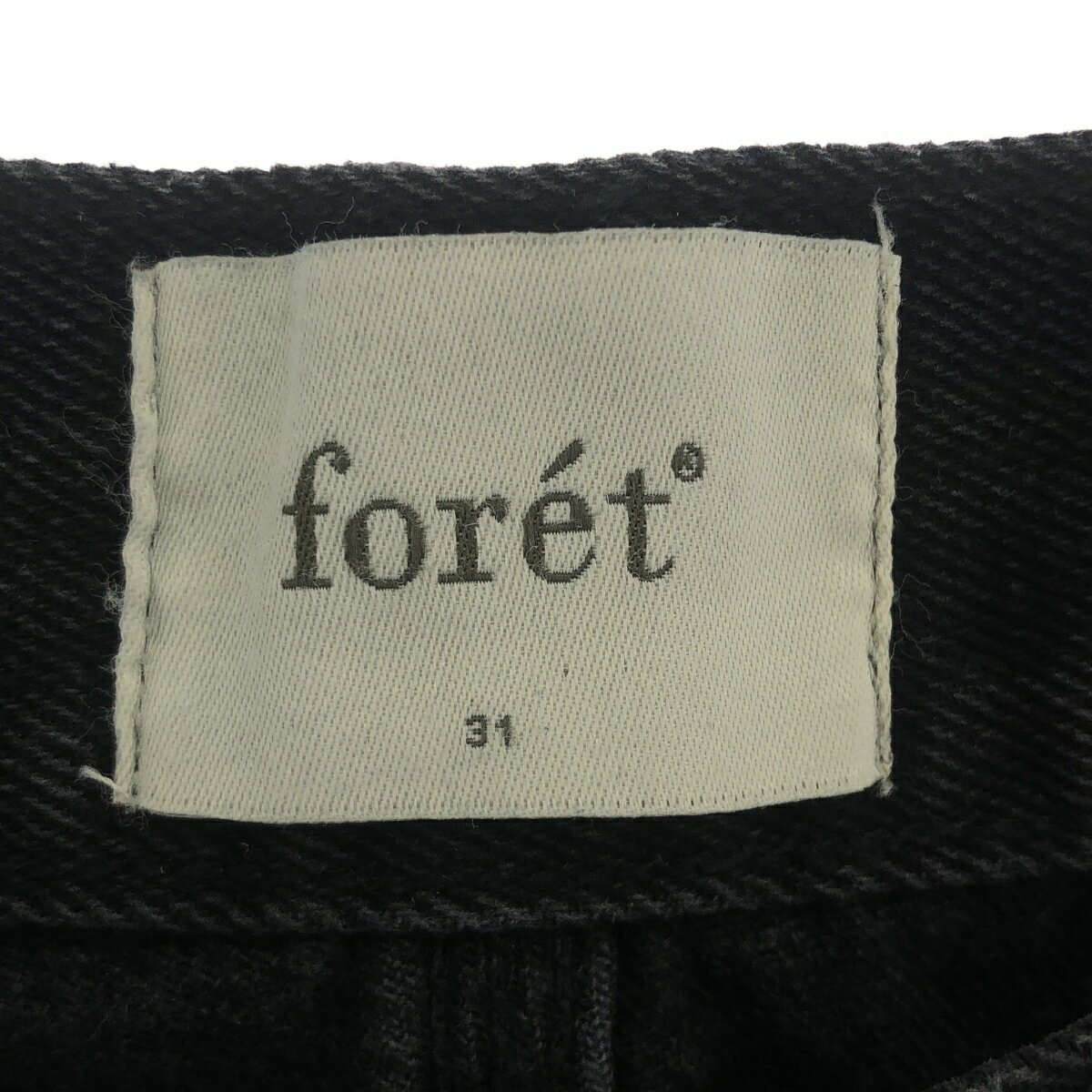 Foret フォレ デニムパンツ ブラック 31 【中古】 ITJIVKK82OAO