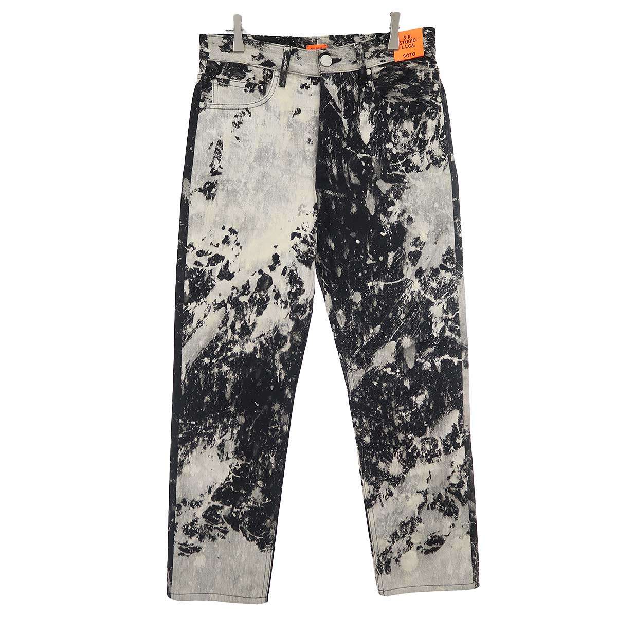 S.R. STUDIO. LA. CA エスアールスタジオエルエーシーエー Sterling ruby Bleached Soto Jeans デニムパンツ ブラック ホワイト 30 【中古】 ITM20BGGXMRY