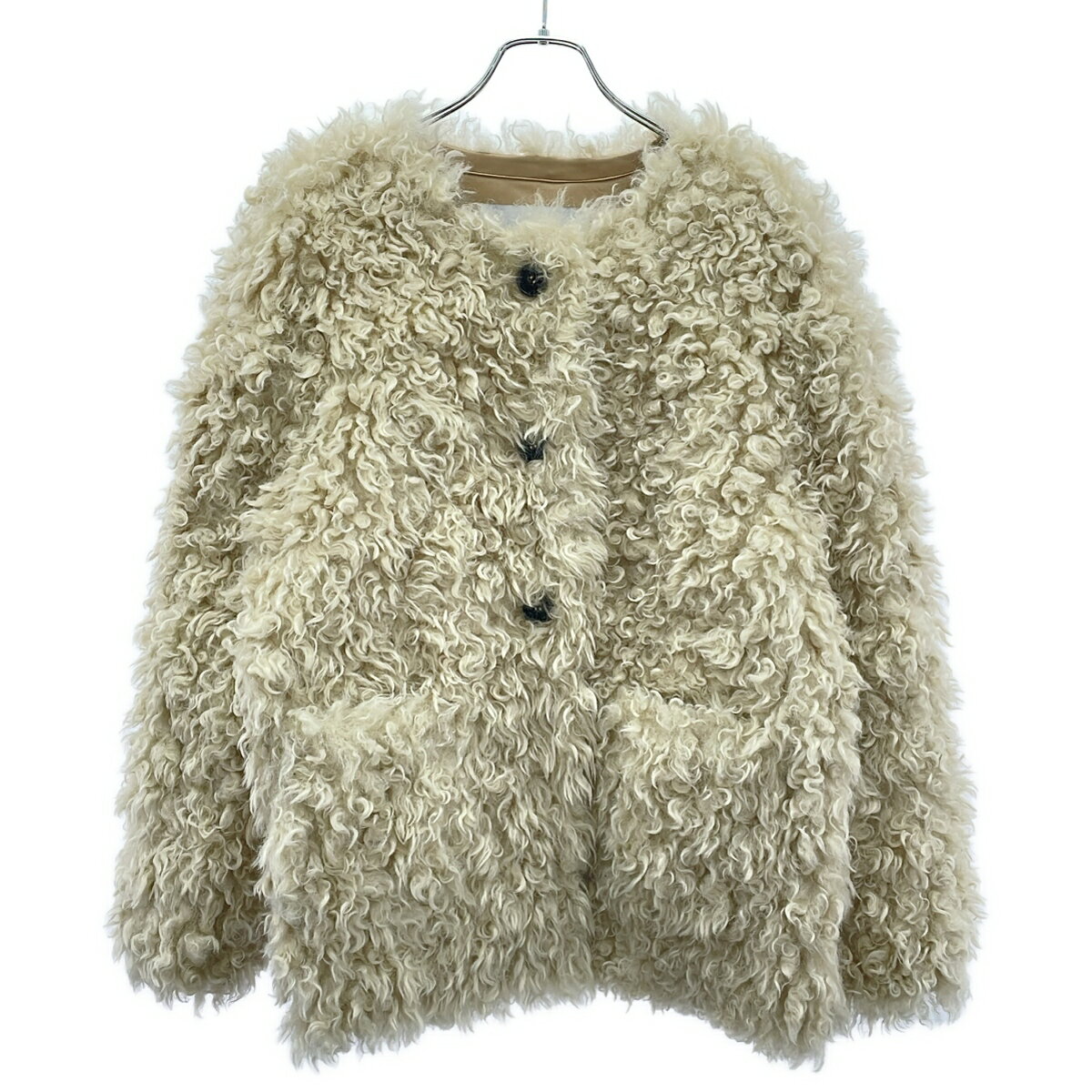 Coat - ohotoro オオトロ Bear Mustang Jacket フェイクファージャケット コート アイボリー F 【中古】 ITMME2YQ8D5C