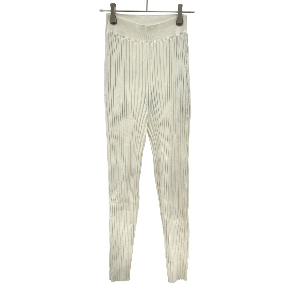 樂天商城 - STELLA McCARTNEY ステラ マッカートニー 21SS リブニットパンツ 602890 S2240 ホワイト 36 【中古】 ITF44LLX6EY8