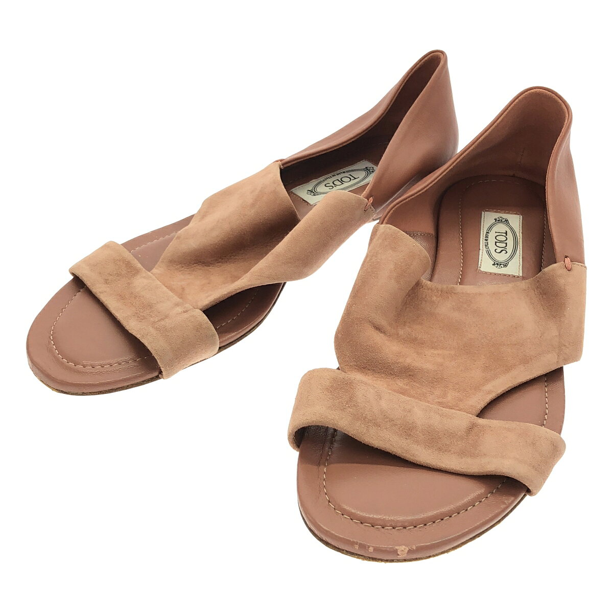 Rakuten - TOD’S トッズ スエードレザー フラットサンダル ピンク 37 【中古】 ITUDNP2NBCRC