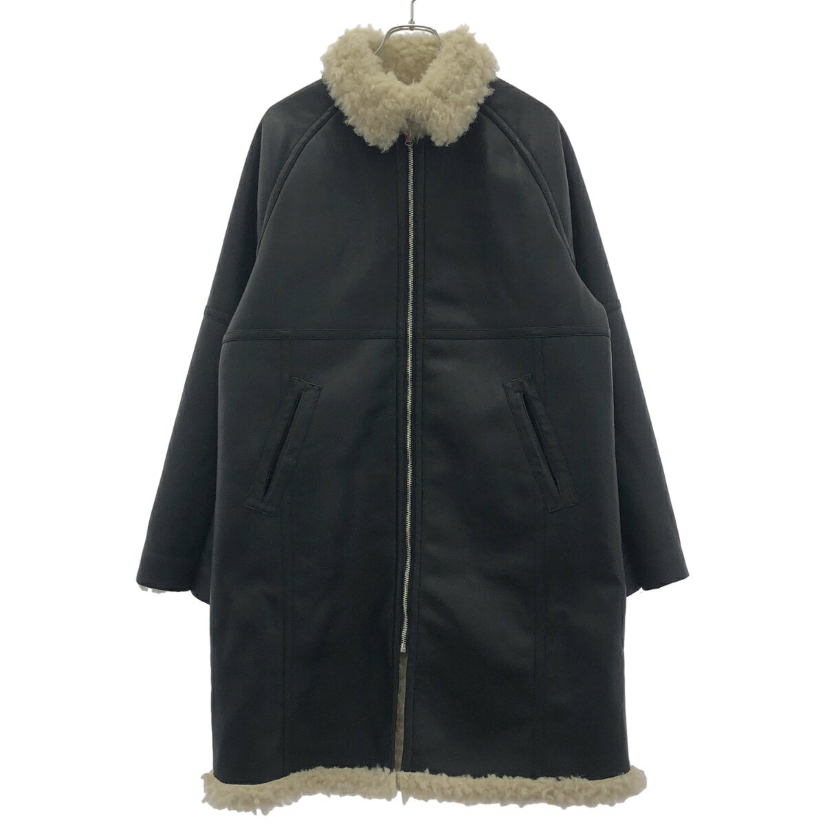 MAISON SPECIAL メゾンスペシャル Reversible Faux Mouton Coat リバーシブルフェイクムートンコート 21252165206 ブラック F 【中古】 ITCJDISRAU7S