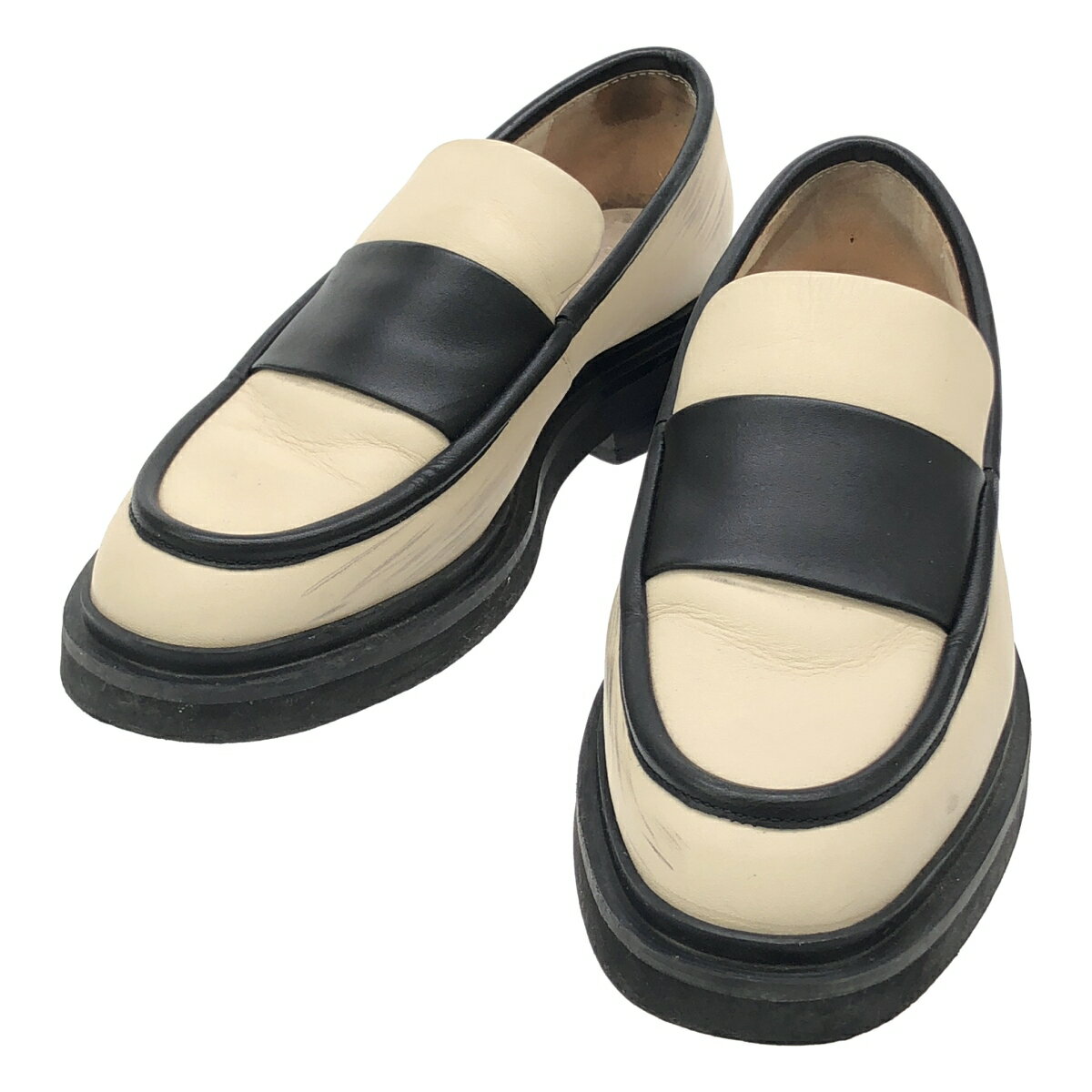 乐天商城 - JVAM ジェーヴィエーエム ローファーシューズ 32969 ベージュ ブラック 37 【中古】 ITDJV62ITKRG