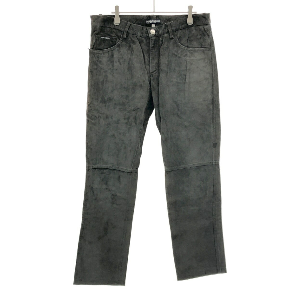 Rakuten - DOLCE&GABBANA ドルチェ＆ガッバーナ 2000's ピッグスキンレザーパンツ チャコール 48 【中古】 IT7BELGQLKBS