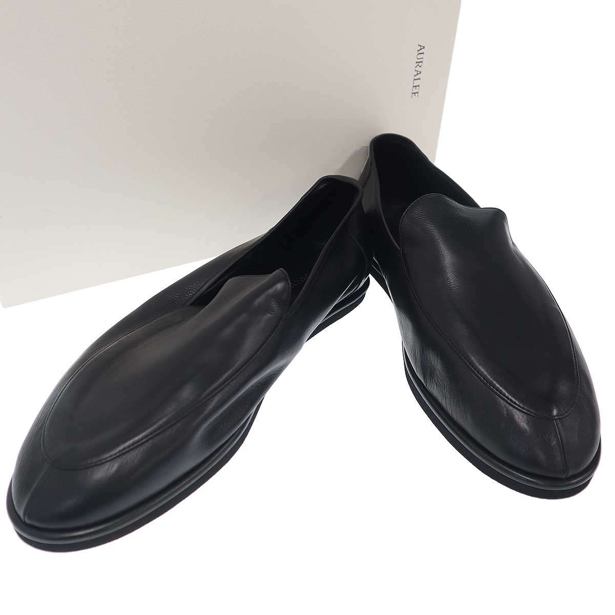 AURALEE オーラリー 24AW Leather Slip On レザースリッポンシューズ A24AS05QD-M ブラック 9.5 【中古】 IT3GAY907JGG