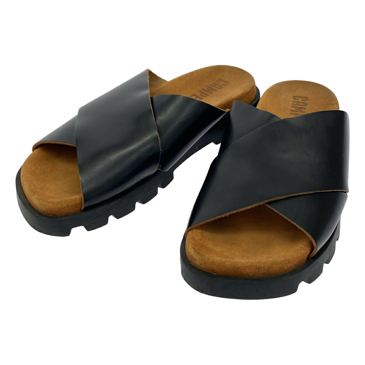 CAMPER カンペール Brutus Sandal フラットサンダル K201321-001 ブラック 38 【中古】 ITW534T8EOFA