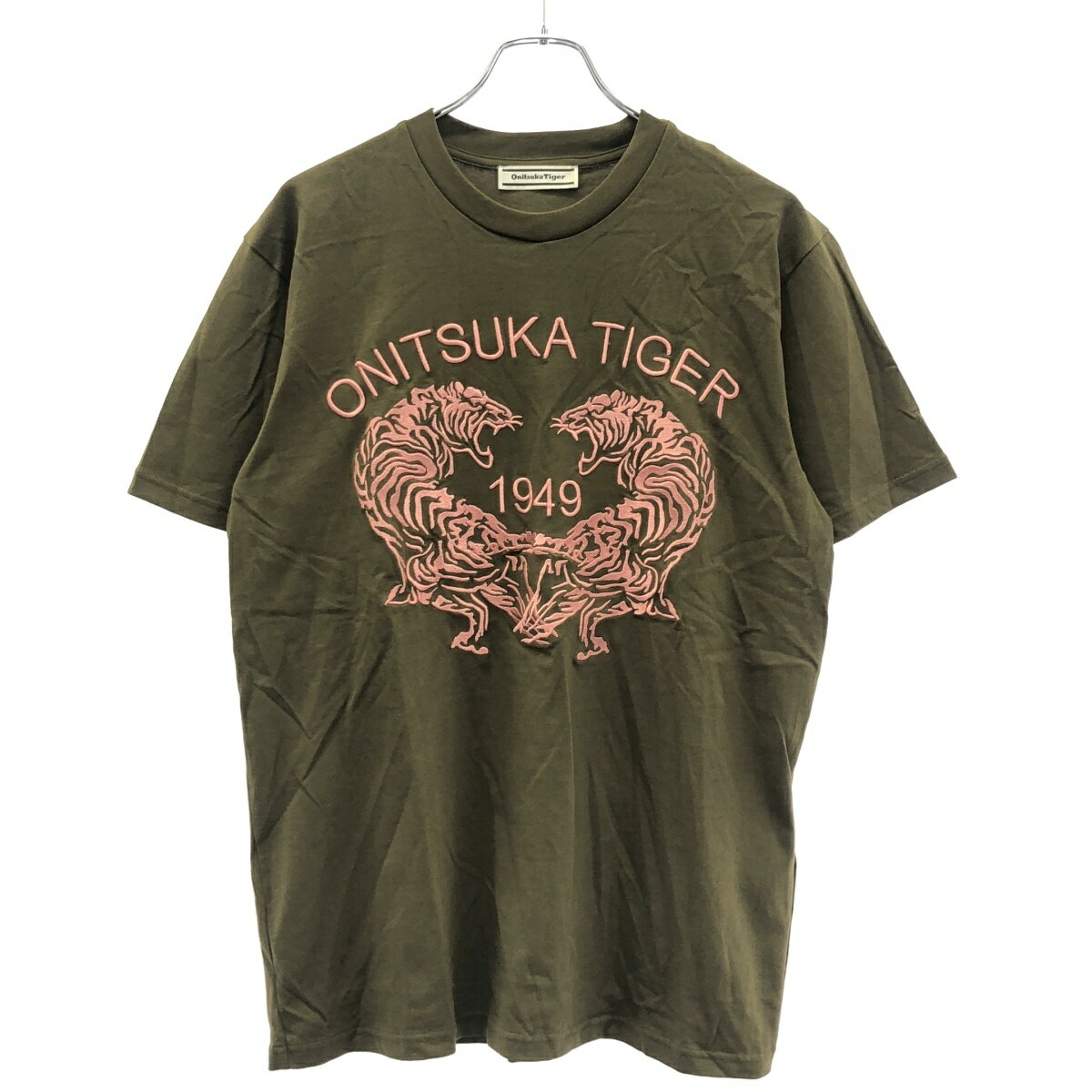 Onitsuka Tiger オニツカタイガー GRAPHIC TEE グラフィックTシャツ 2183B184 カーキ L 【中古】 ITCQ6F9FZFGE