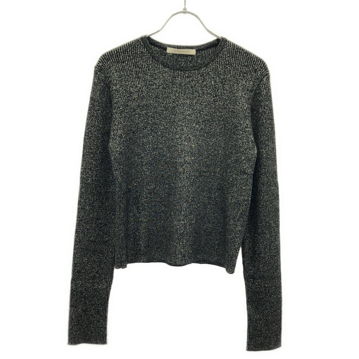 Rakuten - ne Quittez pas ヌキテパ 25AW Wool Lurex Rib Pullover ラメニットプルオーバー 011242ZZ1 ブラック F 【中古】 ITLGJM6SDI8G