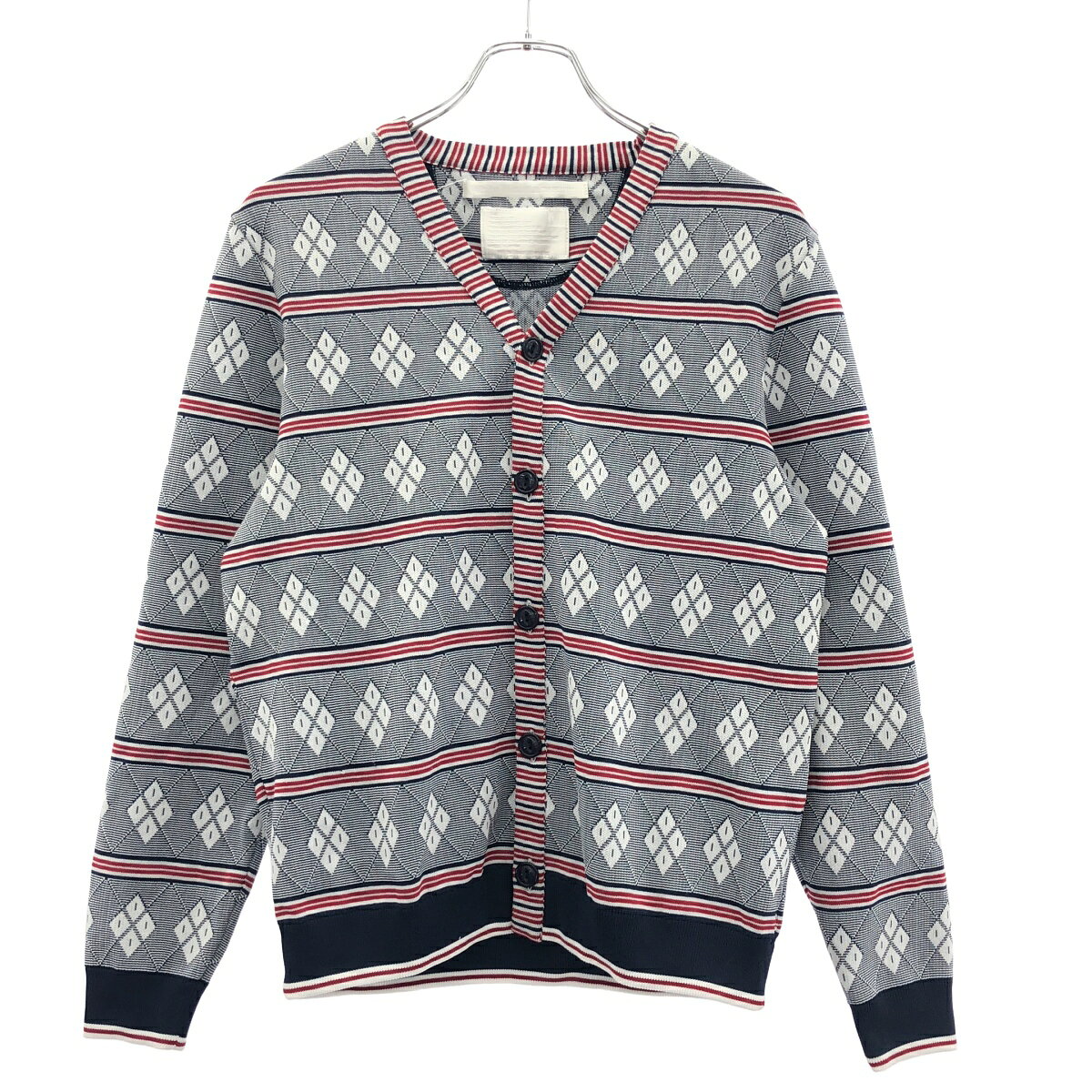 White Mountaineering ホワイトマウンテニアリング 10SS ポリエステルカーディガン WM1071603 グレー M 【中古】 ITTX35ATD934