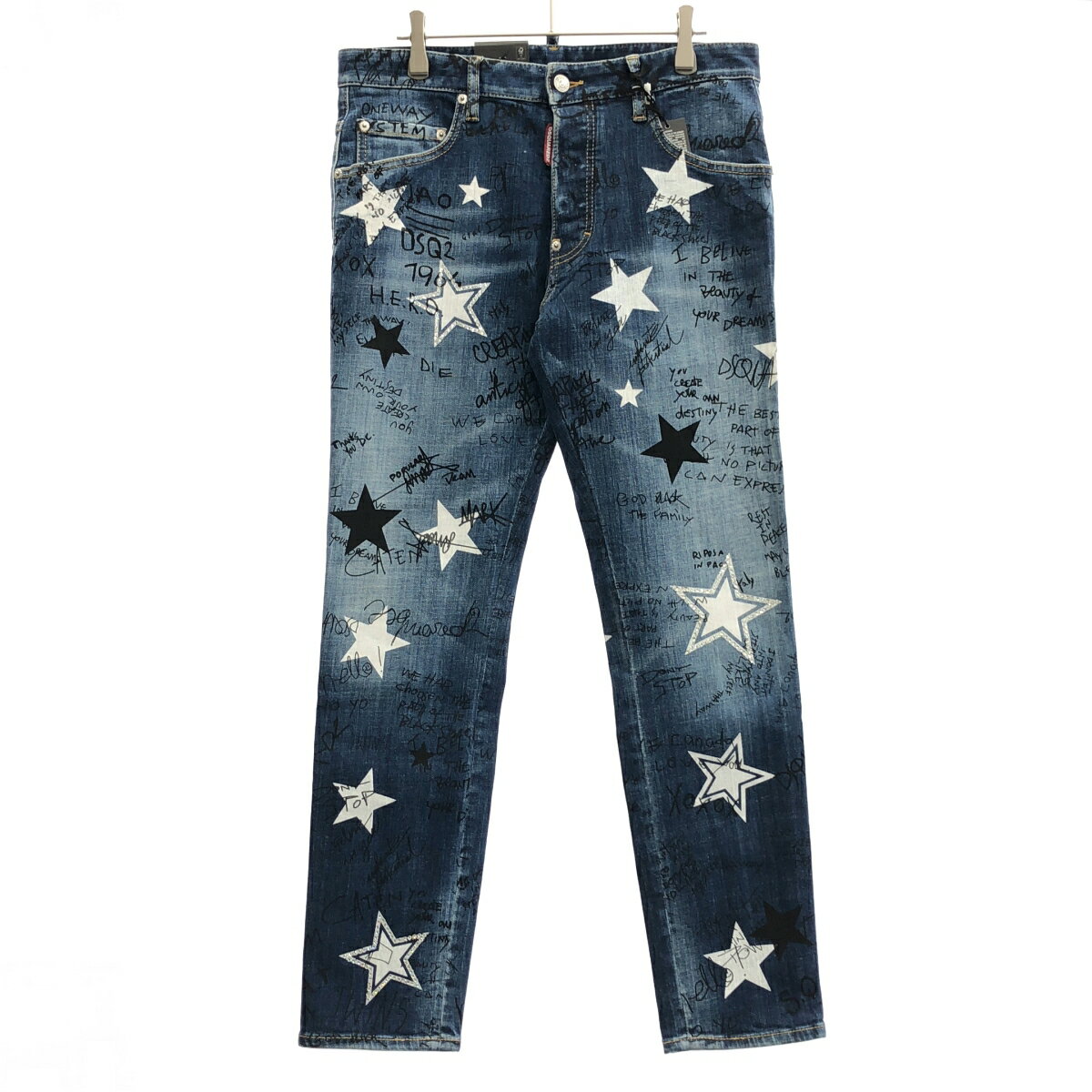 乐天商城 - DSQUARED2 ディースクエアード 22SS Skater Jean グラフィティデニムパンツ S71LB1063 インディゴ 46 【中古】 IT1ZEWHN7CQG