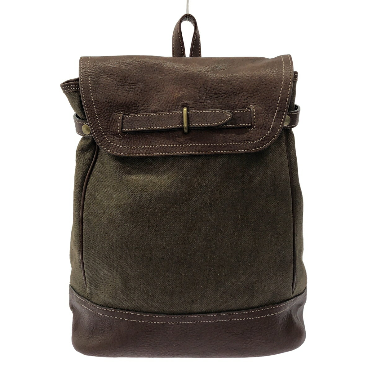 土屋鞄製造所 タウンコンビリュック バックパック ブラウン×カーキ 【中古】 ITHV8AMBIV9 ...