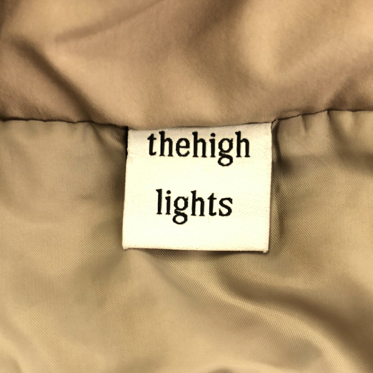 thehighlights ザハイライツ プルオーバー パテッドパーカー th70323WT0005 ベージ...