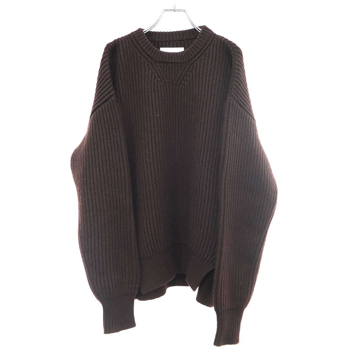 乐天商城 - JIL SANDER ジルサンダー 23AW サイドスリットニットセーター J22GP0153 J14511 ブラウン 44 【中古】 ITHO6OHU4ZLW