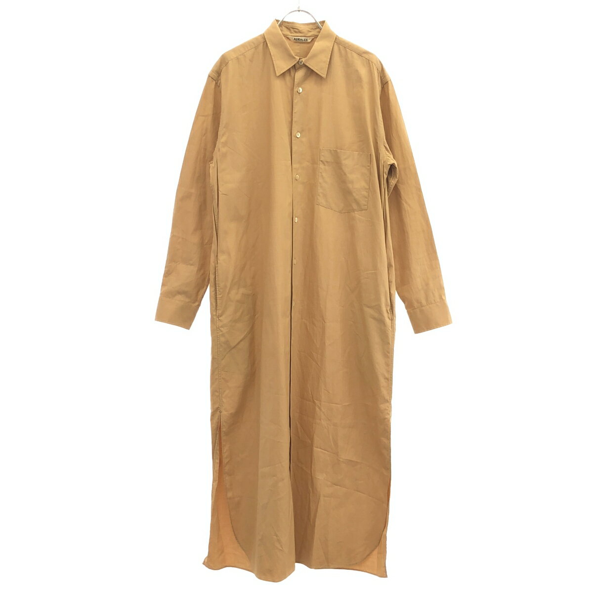 Rakuten - AURALEE オーラリー 23AW WASHED FINX TWILL ONE PIECE シャツワンピース A23AD04TN ベージュ 1 【中古】 ITXWZYWDP4DY