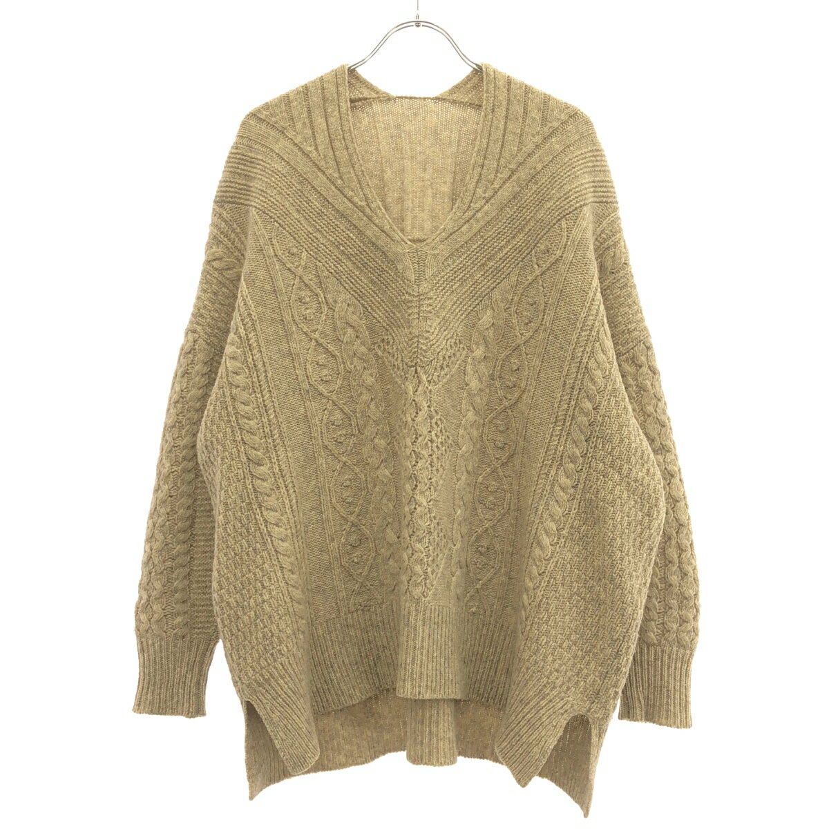 mame kurogouchi マメ クロゴウチ 16AW ケーブルニットセーター MM16AW-KN056 ベージュ 1 【中古】 ITM5QQTCD1QO