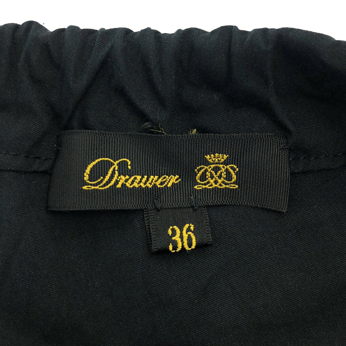 MODESCAPE 楽天市場店のDrawer ドゥロワー コットンシルクオーバーオール 6514-236-1212 ブラック 36 【中古】 IT05JR2OSCJT｜アングル3