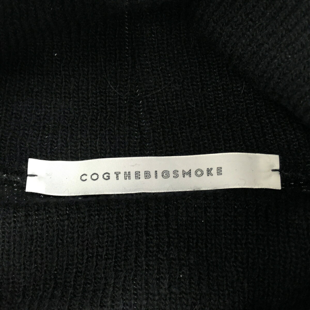 COGTHEBIGSMOKE コグザビッグスモーク GISELLE ROLLNECK GILLET ロールネックベスト ブラック F 【中古】 ITPZD8QI1A36