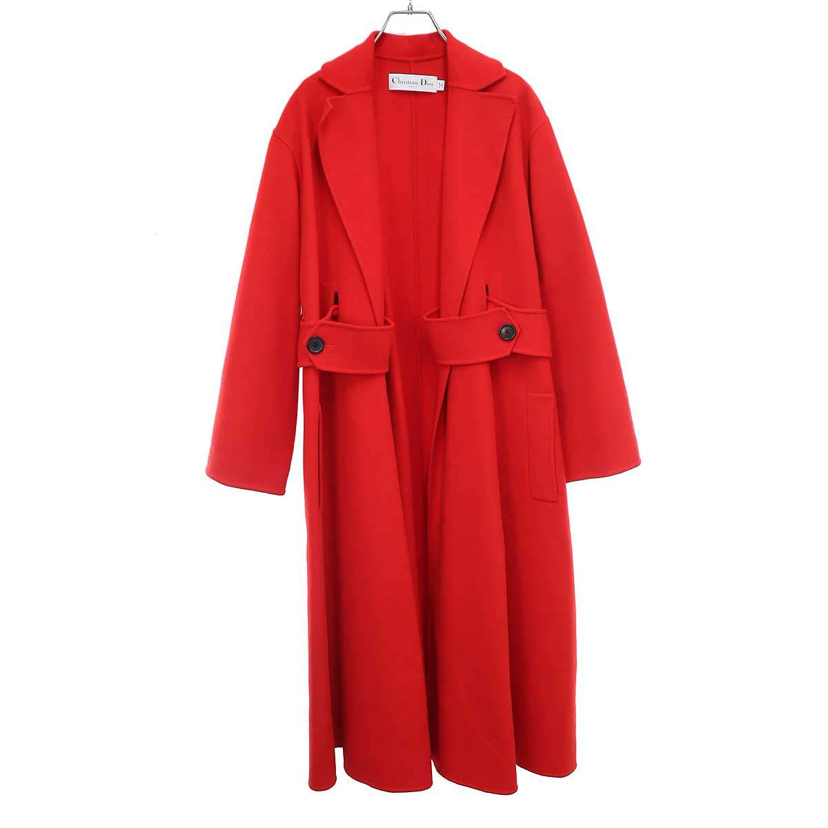 Rakuten - Christian Dior クリスチャンディオール 2018 Resort ダブルフェイスカシミヤロングコート 840M18A0006 レッド 34 【中古】 ITQRLAGH9SYW