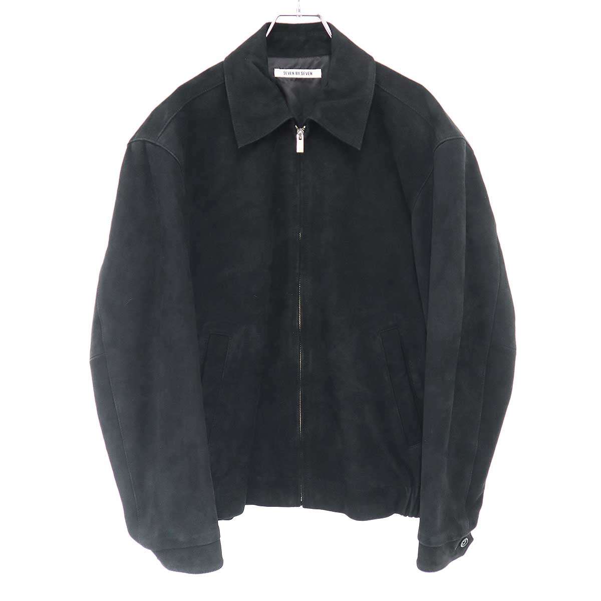 Rakuten - SEVEN BY SEVEN セブンバイセブン ZIP UP LEATHER BLOUSON カシミヤスエードジップアップレザージャケット 800-4225005 ブラック S 【中古】 ITFJCN66WWAE
