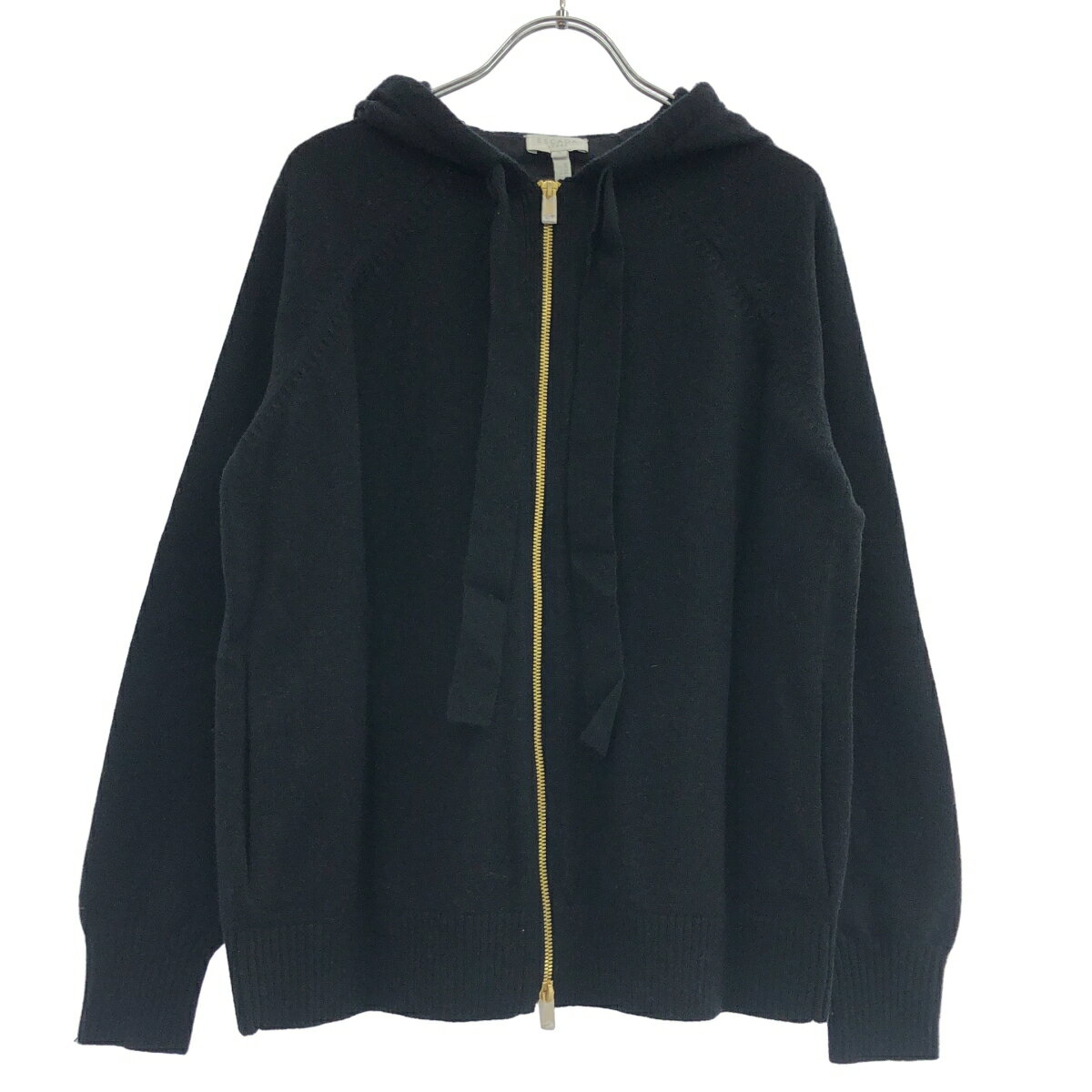 ESCADA エスカーダ ロゴエンブロイダリーニットパーカー 5031923 ブラック S 【中古】 IT3U58T6LGF8