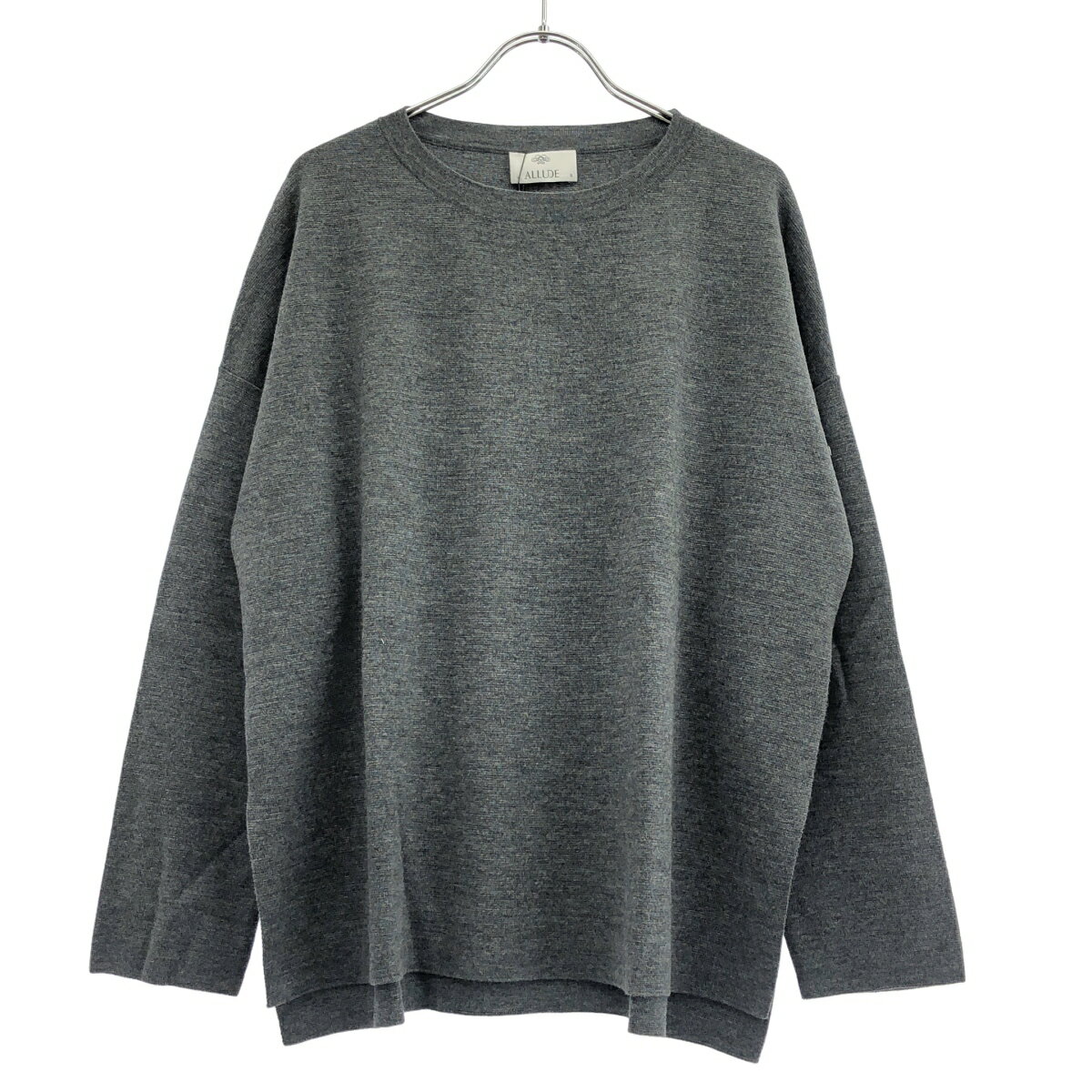 Long-Sleeved Knit - ALLUDE アリュード ウールニットセーター 483-10230003 グレー S 【中古】 ITKWAOEPNG8S