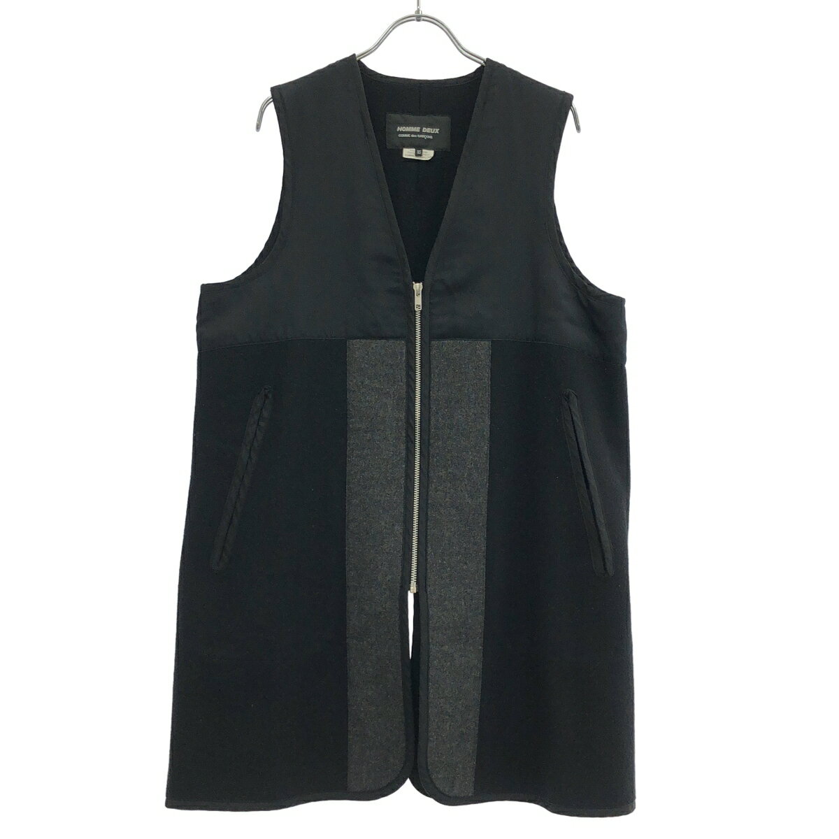 乐天商城 - COMME des GARCONS HOMME DEUX コムデギャルソンオムドゥ 18AW ロングジップアップベスト DB-C003 ブラック XS 【中古】 ITTNRWA3UQRK