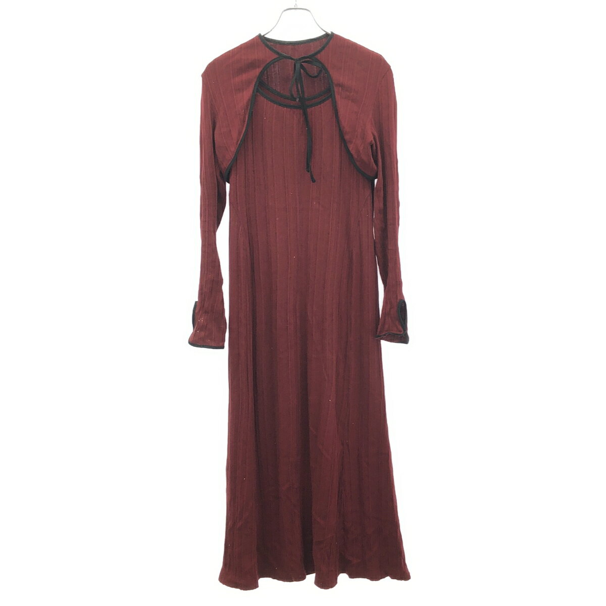 mame kurogouchi マメ クロゴウチ 25AW Random Ribbed Organic Cotton 2way Dress ドレスワンピース MM25FW-JS003 バーガンディ 1  ITC8NGLINFSC