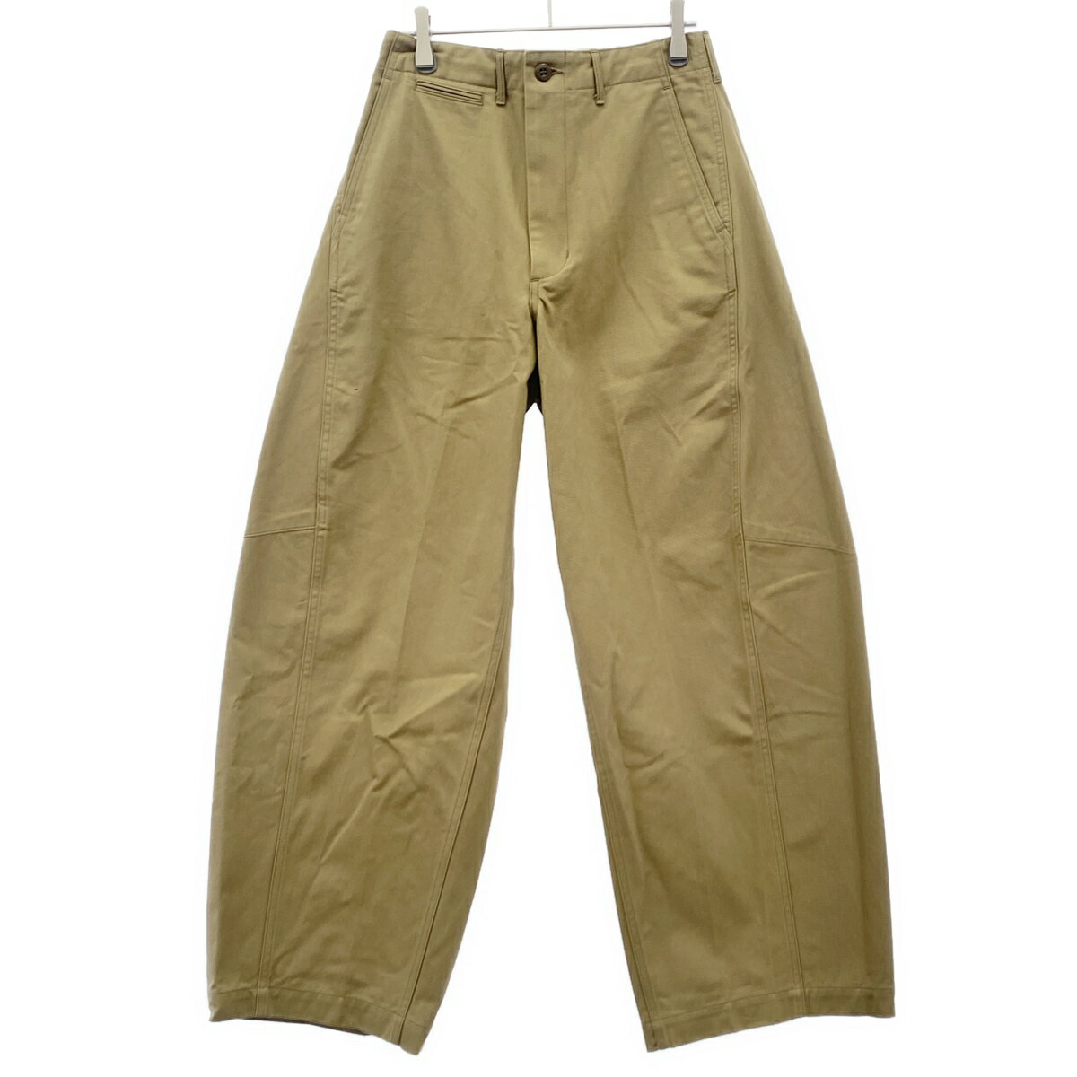 HYKE ハイク 25AW BARREL-LEG CHINO PANTS チノパンツ 252-13348 カーキベージュ系 2 【中古】 ITOYXA560KPS
