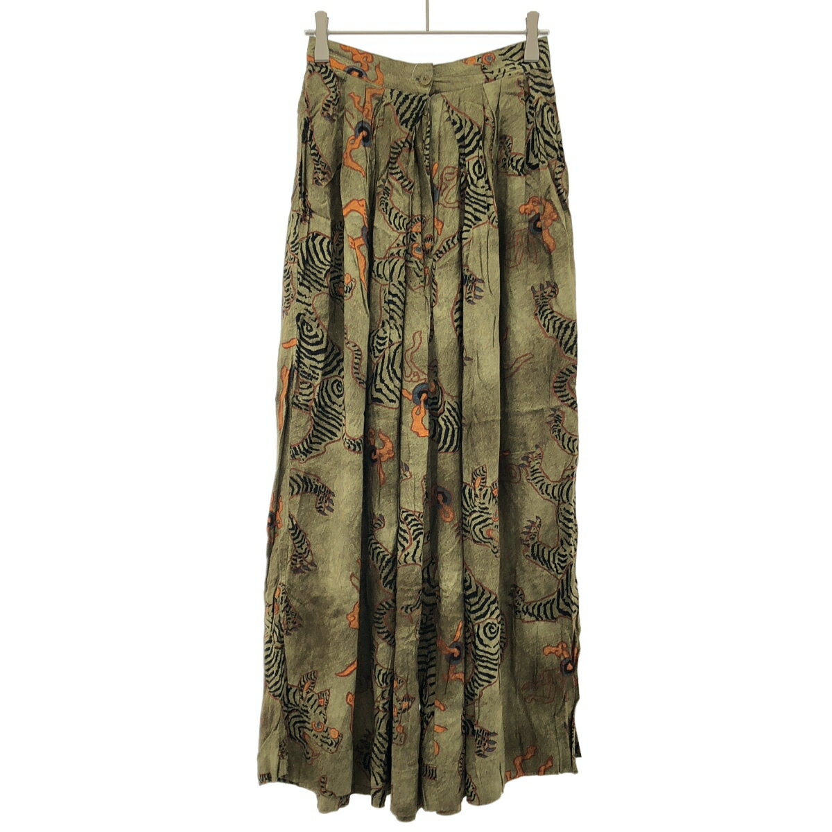 乐天商城 - ARMANI JEANS アルマーニジーンズ 1990's 総柄 レーヨンパンツ カーキ系 38 【中古】 ITC783JPMV6Y