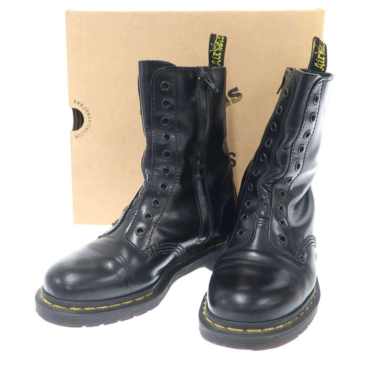 Saidogoa - VETEMENTS×Dr.Martens ヴェトモン ドクターマーチン サイドジップレザーブーツ ブラック UK5 【中古】 IT9A2FPL0OS0