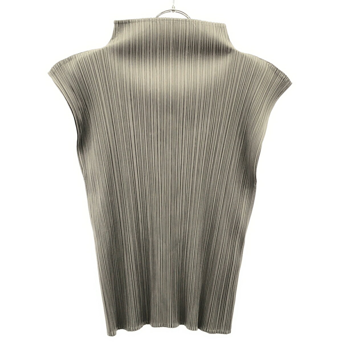 ISSEY MIYAKE / イッセイミヤケ | シワ加工 ノースリーブカットソー | M | ライトブルー | レディース ISSEY MIYAKE / イッセイミヤケ | シワ加工 ノースリーブカットソー