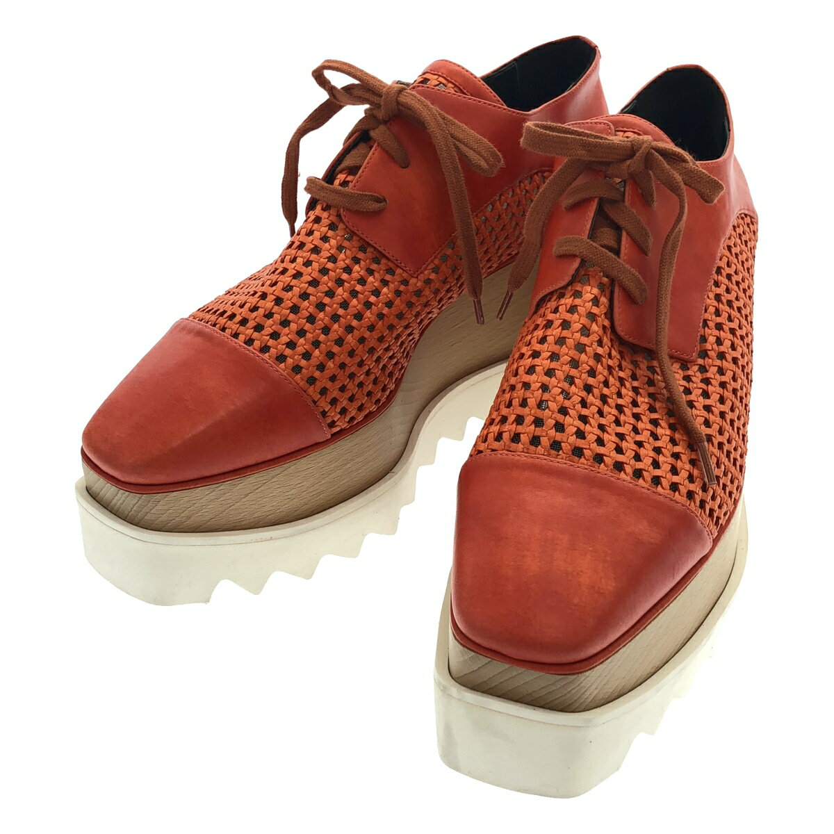 乐天商城 - STELLA McCARTNEY ステラ マッカートニー Elyse Platform Derby エリス メッシュデザインシューズ 423374 オレンジ 38 【中古】 ITMVF9I5UBGE