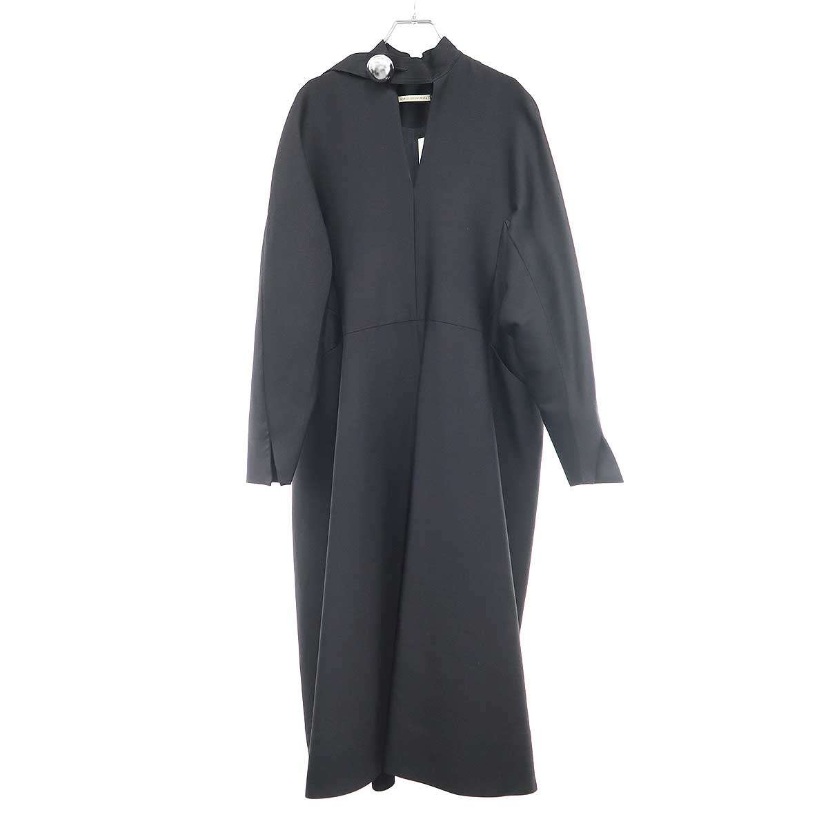 Rakuten - HARUNOBUMURATA ハルノブムラタ 22AW ELIANA ROUND SHAPED VOLUME DRESS エリアナワンピース HM22W411-STY02 ブラック 36 【中古】 ITCTPBUL5ES0