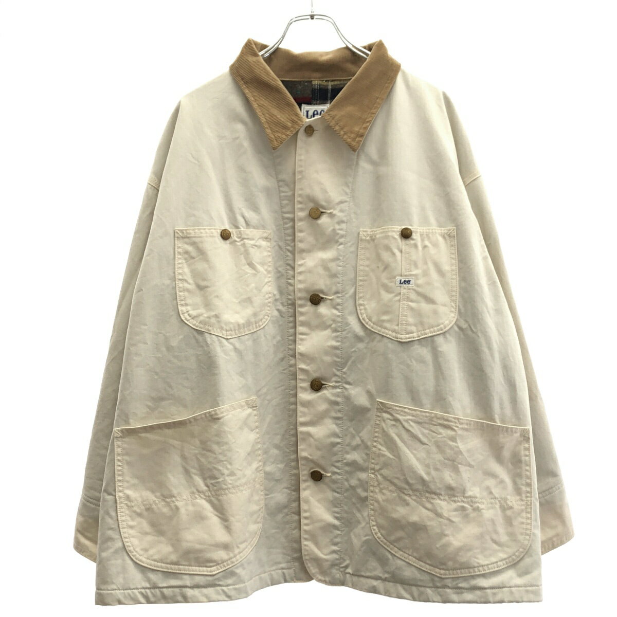 Lee リー SUPERSIZED 81-LJ ライニングカバーオールジャケット LM4690 ホワイト S 【中古】 IT7BXJN9DZ96