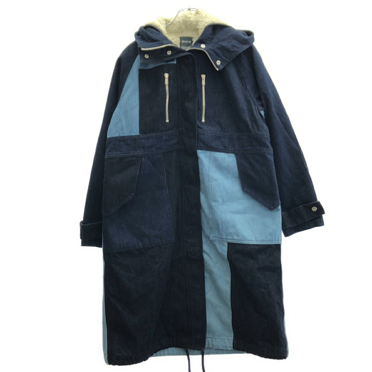 樂天商城 - WHEIR Bobson ウェアボブソン ボアライナーデニムパッチワークモッズコート インディゴブルー M 【中古】 ITIIEBPCE5OA