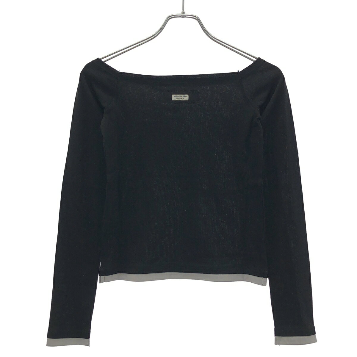 Rakuten - JOHN MASON SMITH ジョン メイソン スミス 26SS COTTON OFF SHOULDER LAYERED PULLOVER オフショルダーカットソー 26SCT-330L ブラック 38 【中古】 IT483LHM8CLW