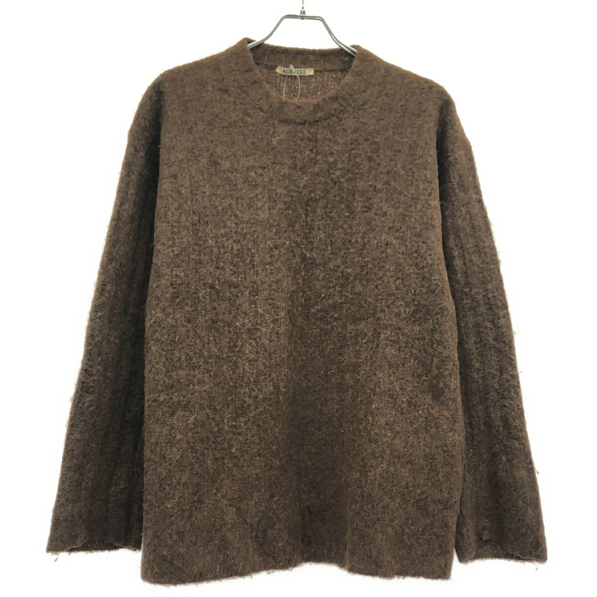 AURALEE オーラリー 21AW BABY ALPACA WOOL WIDE RIB KNIT P/O ニットセーター A21AP02BA ブラウン 4 【中古】 IT1SMEJXF0X0