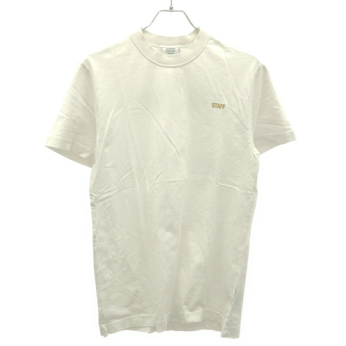 乐天商城 - VETEMENTS ヴェトモン 18SS スタッフ ロゴプリントTシャツ WAH18TR16 ホワイト M 【中古】 ITY3PJOJFTJ0