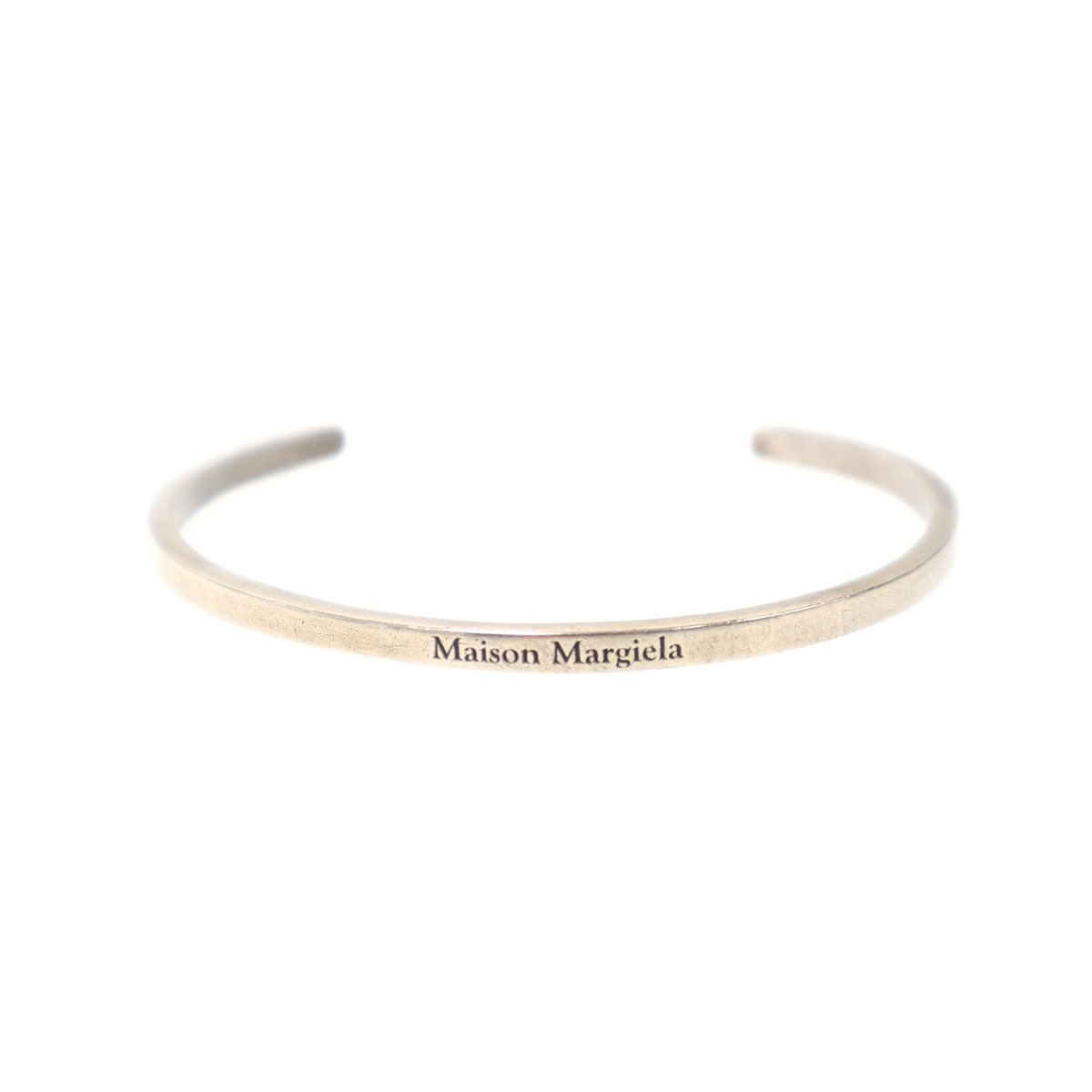 乐天商城 - Maison Margiela メゾン マルジェラ ロゴカフブレスレット バングル シルバー系 【中古】 IT4JAYFEN4ZO