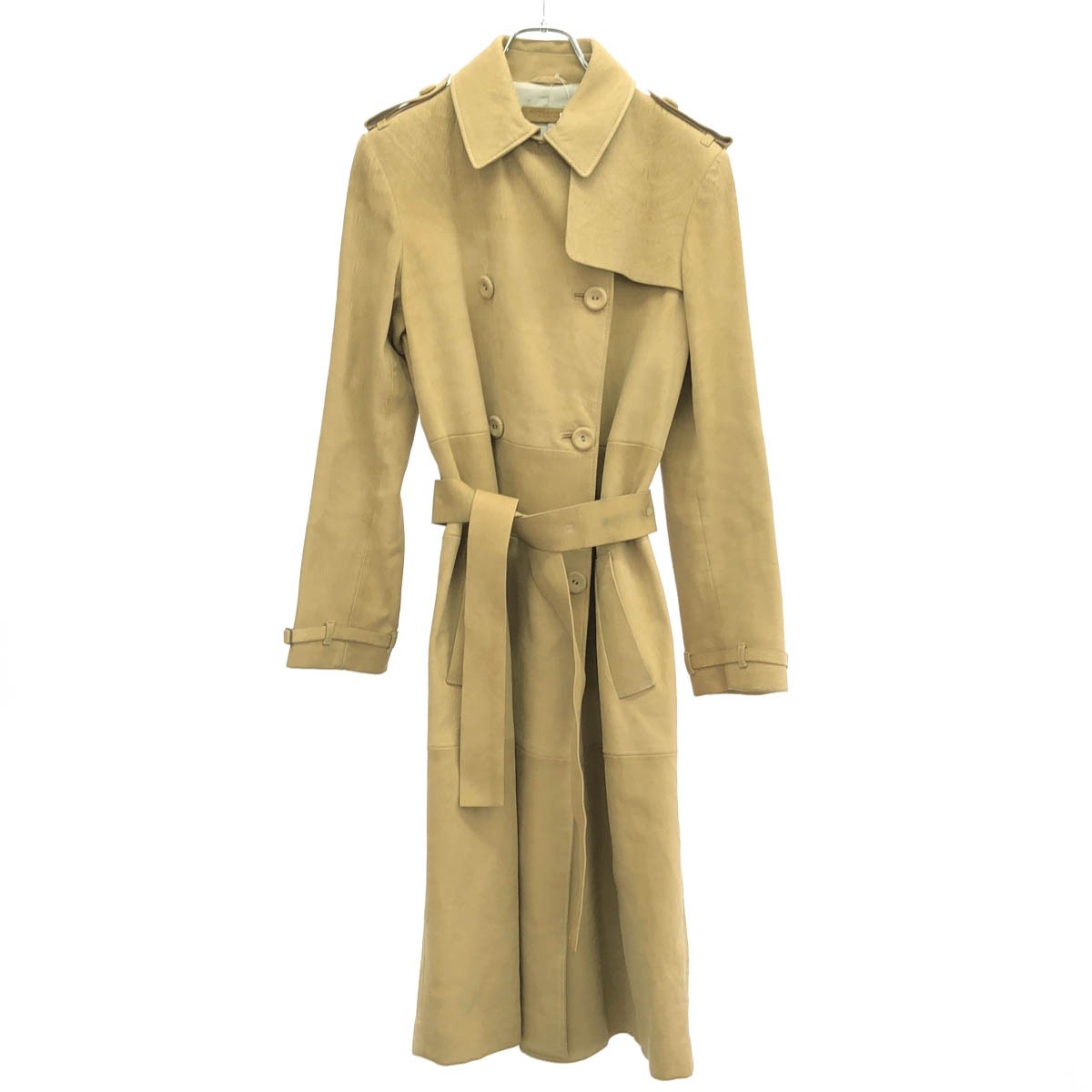 樂天商城 - BOTTEGA VENETA ボッテガヴェネタ レザートレンチコート ベージュ 38 【中古】 IT0JGD4XF1SK