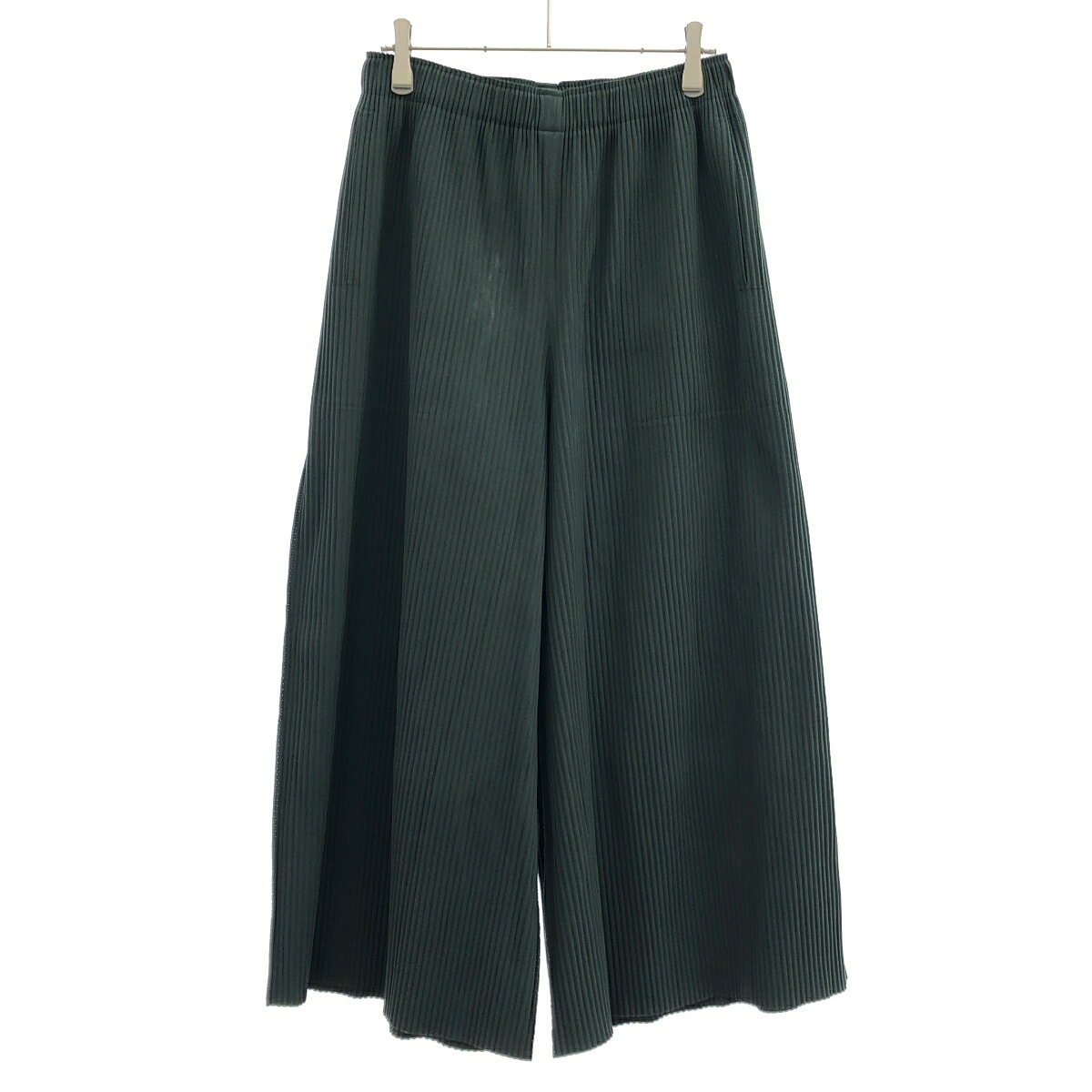 乐天商城 - me ISSEY MIYAKE ミーイッセイ ミヤケ 25AW ワイドパンツ MI54KF628 グリーン F 【中古】 ITYBOESAE06K