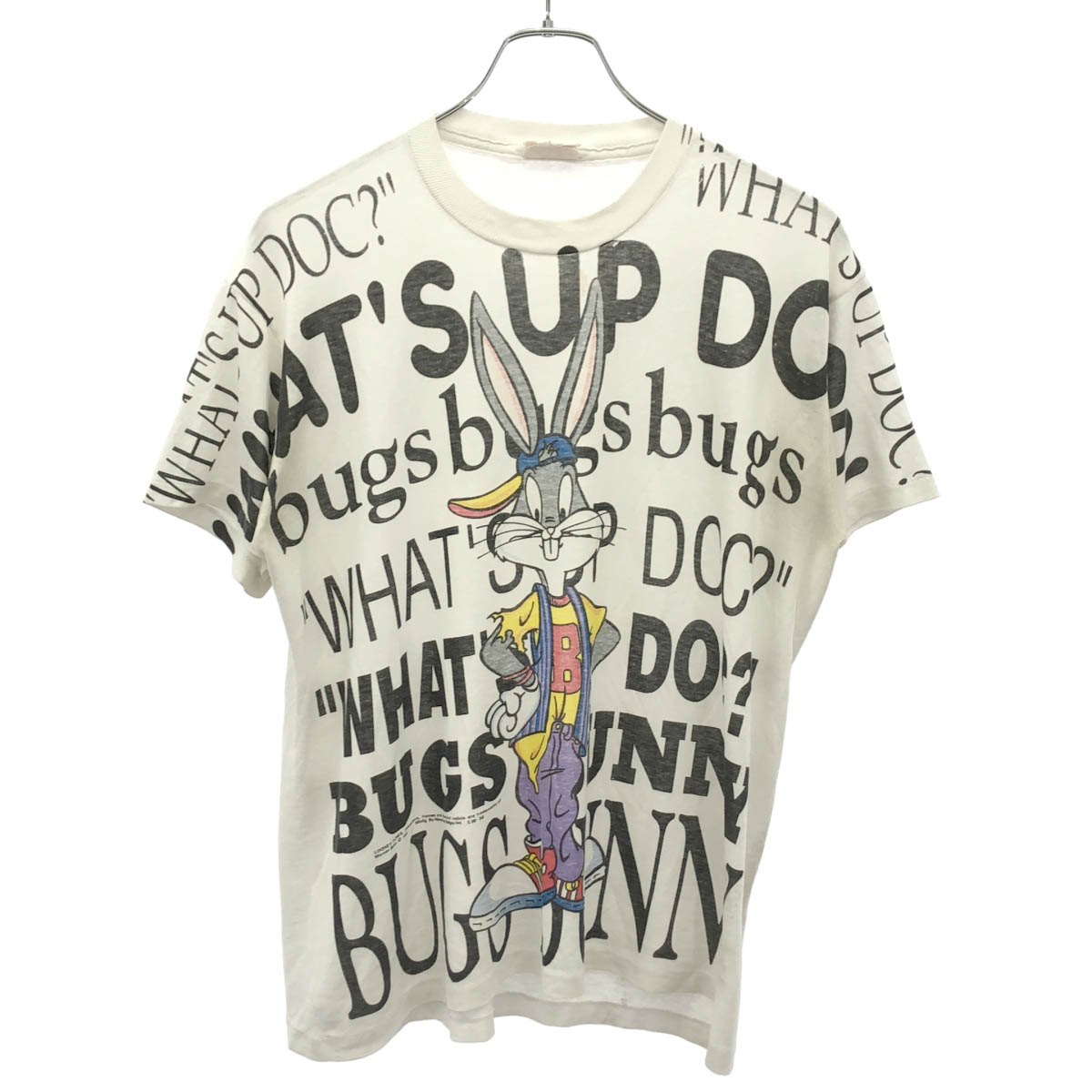 乐天商城 - Looney Tunes ルーニーティーンズ 90's Bugs Bunny Tee バッグスバニーTシャツ ホワイト【中古】 ITD4WD2NOTAG