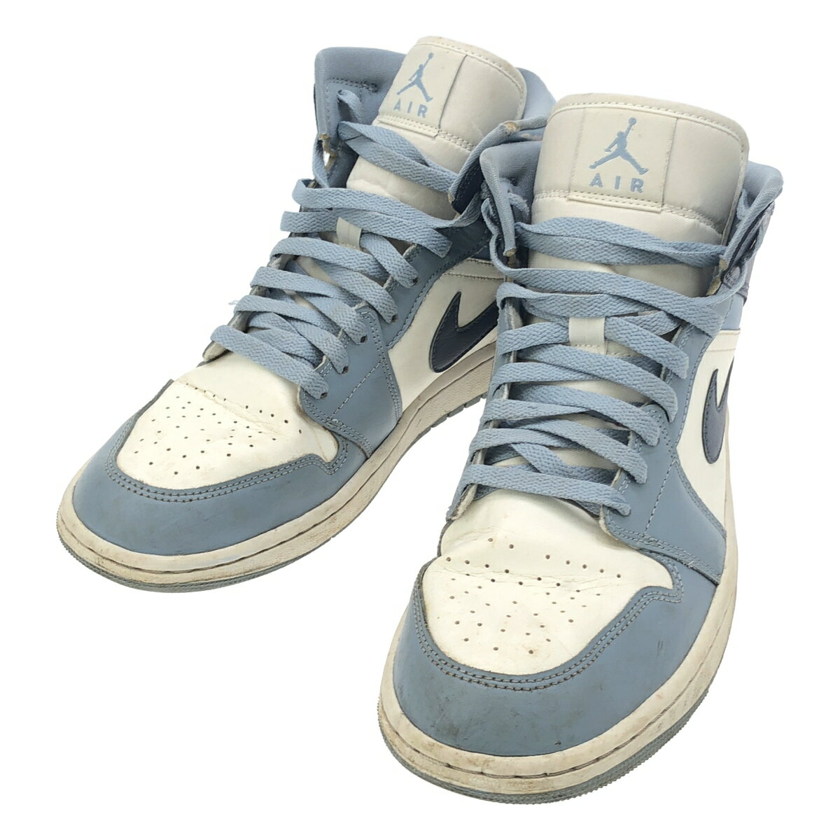 NIKE ナイキ WMNS AIR JORDAN 1 MID SAIL/DIFFUSED BLUE-BLUE GREY-WHITE スニーカー BQ6472-140 ブルー 29cm IT6L2YS2VNPW