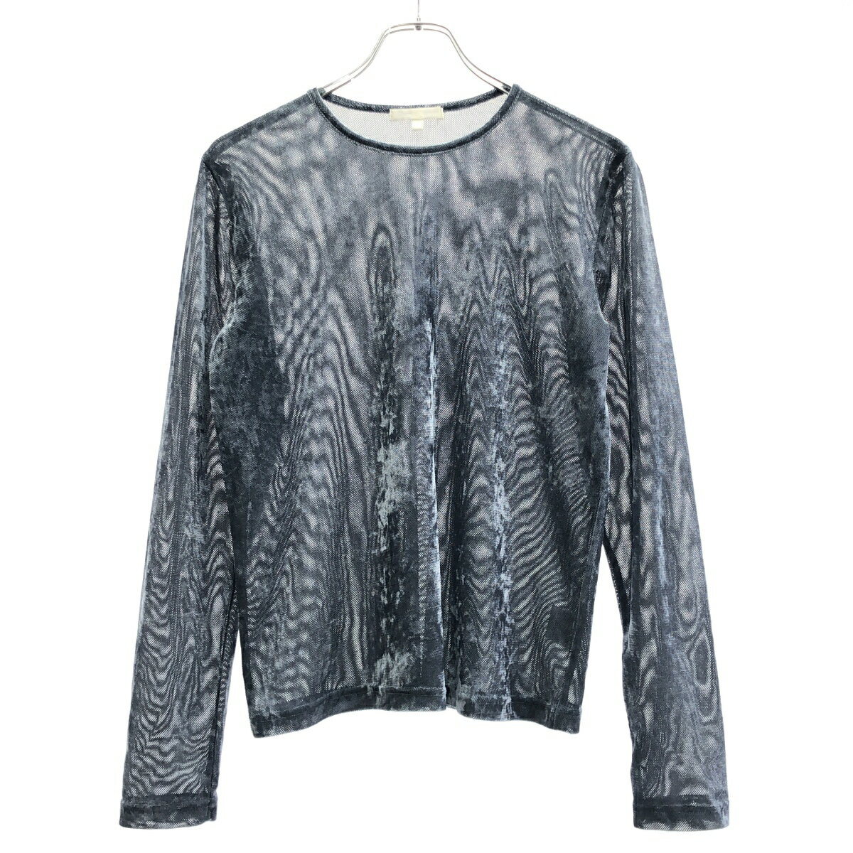 Rakuten - Drawing Numbers ドローイングナンバーズ 25AW メッシュベロアロングスリーブカットソー DNZ1052206A0004 ブルー 38 【中古】 IT0N6RMAO9O8