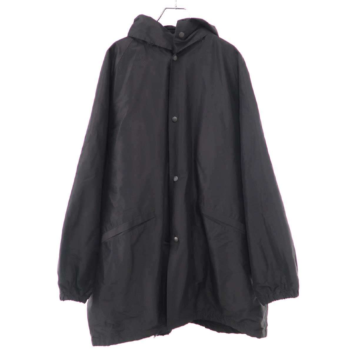 COMOLI コモリ 23AW コットンシルクフーデッドコート Y03-04019 ブラック 2 【中古】 IT0XGKEY53E7