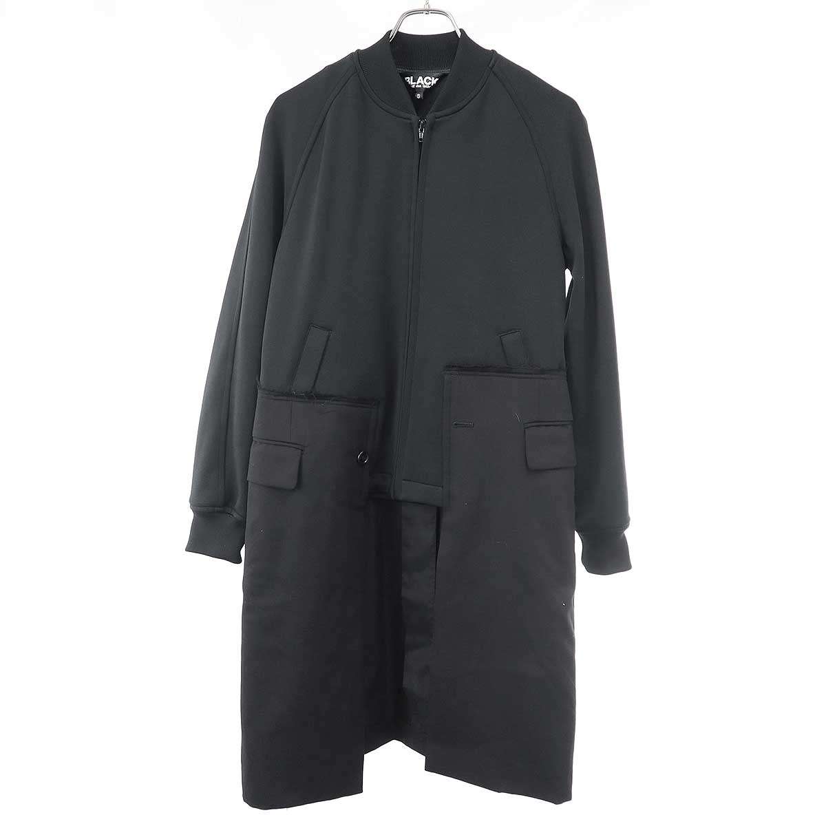 コムデギャルソン　スプリングコートM黒 COMME des GARCONS HOMME PLUS ステンカラーコート メンズ SIZE S