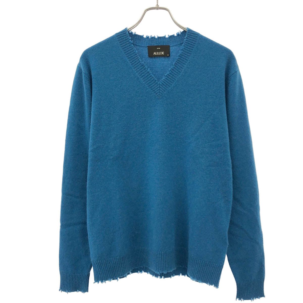 Rakuten - ALLUDE アリュード Vネックカシミヤニットセーター ブルー M 【中古】 IT35BXROWL2K